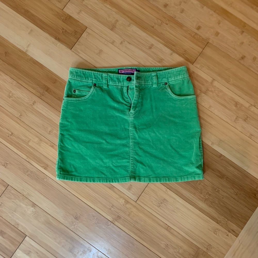 Vineyard Vines Green Corduroy Skirt